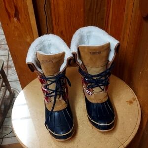 New Never Been Worn Khombu Red and Navy Snow Boots